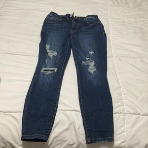 Maurice’s high rise ripped skinny jeans